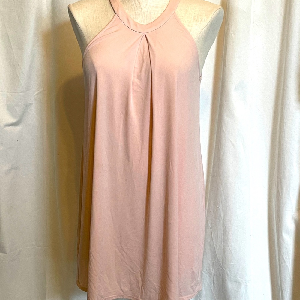 BCBG Generation Peach Pink halter Dress SZ S EUC